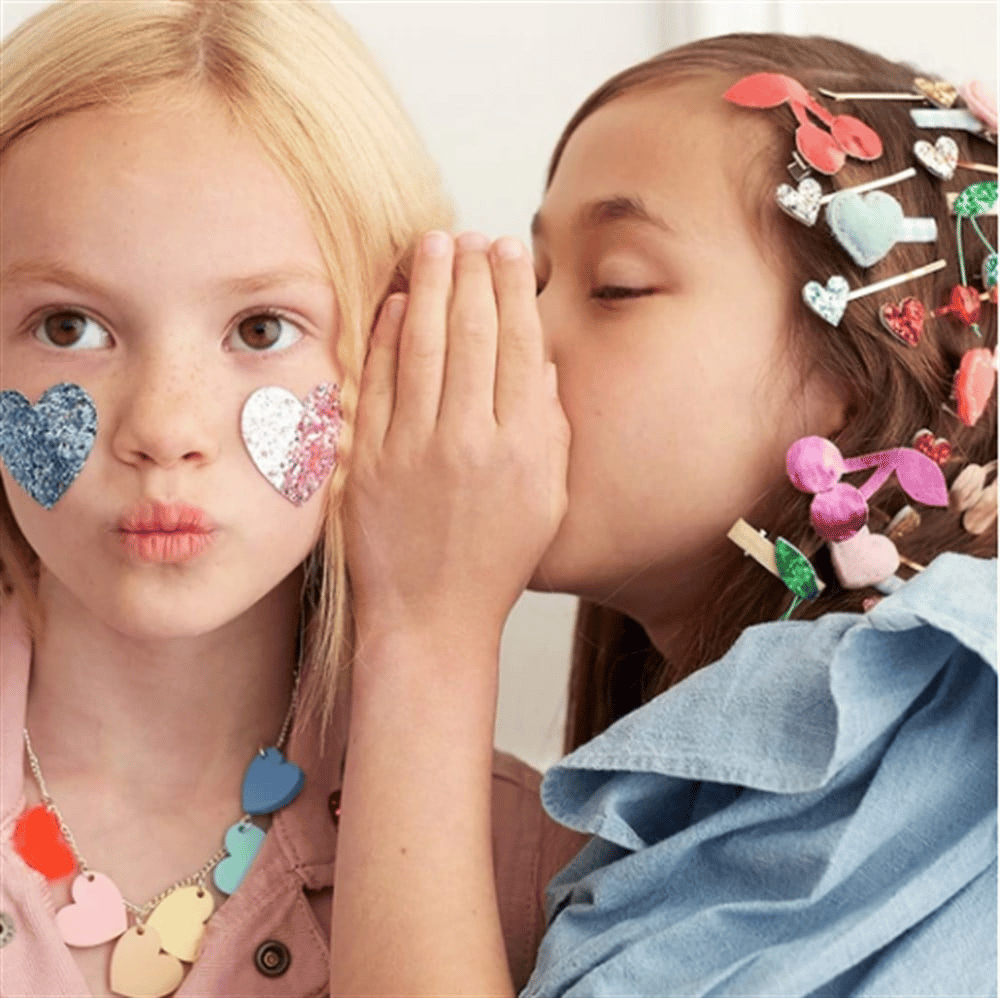 Meri Meri - Felt Heart Hair Clips - Kalp Tokalar - 6Lı