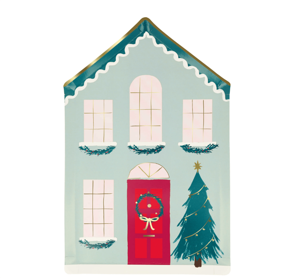Meri Meri - Festive House Plates - Kutlama Evi Tabak (8Li)