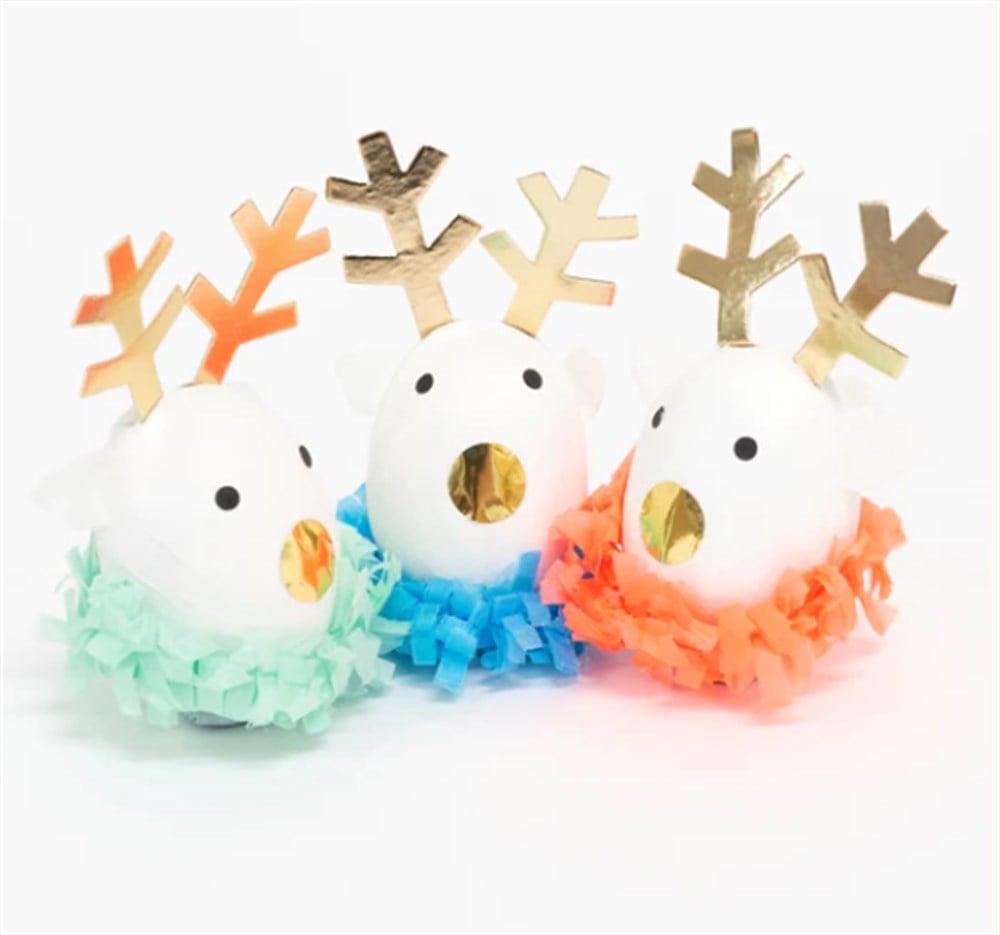 Meri Meri - Festive Reindeer Surprise Balls - Ren Geyiği Sürpriz Topları - 3Lü