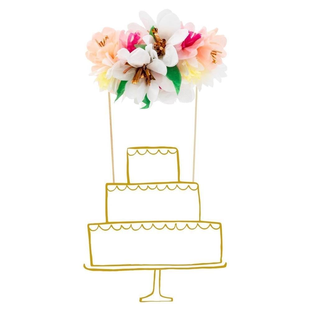 Meri Meri - Flower Bouquet Cake Topper - Çiçek Buketi Pasta Süsü