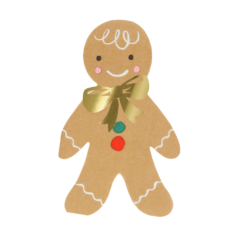 Meri Meri - Gingerbread Napkins - Zencefilli Kurabiye Peçete (16Lı)