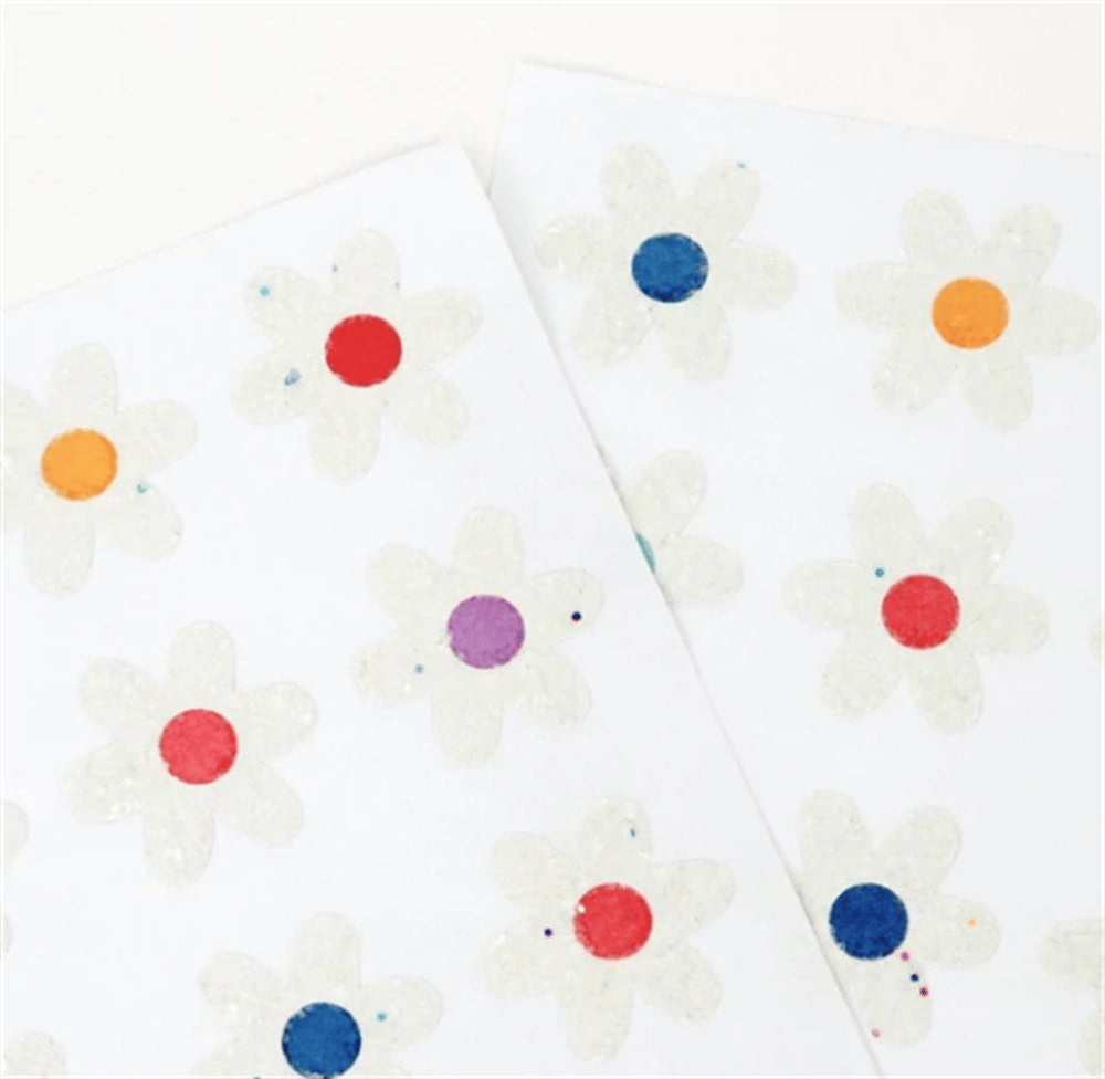 Meri Meri - Glitter Daisy Stickers - Simli Papatya Çıkartmalar - 8 Sayfa