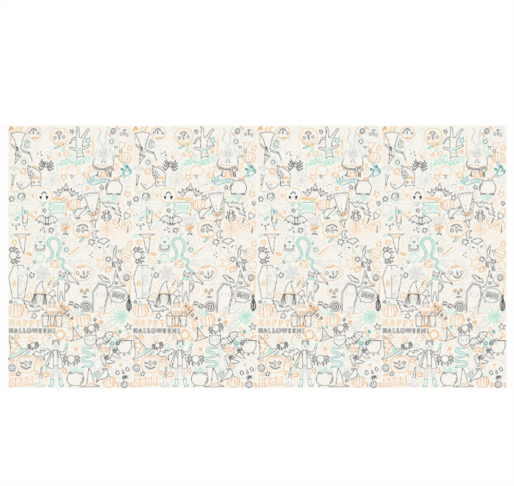 Meri Meri - Halloween Colour In Activity Tablecloth - Cadılar Bayramı Aktivite Masa Örtüsü