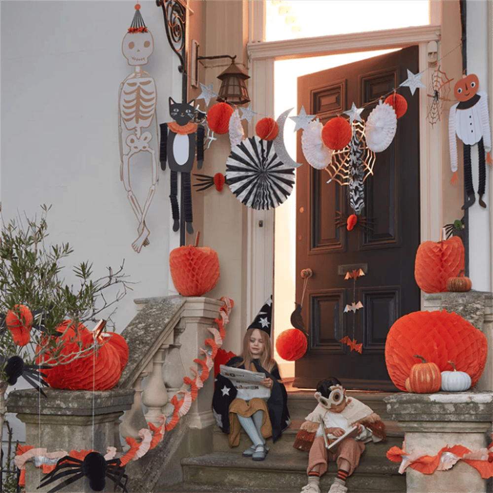 Meri Meri - Halloween Honeycomb Shapes Garland - Halloween Asılan Süs