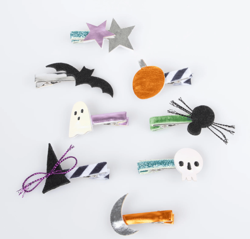 Meri Meri - Halloween Icons Hair Clips - Cadılar Bayramı Tokalar (8Li)