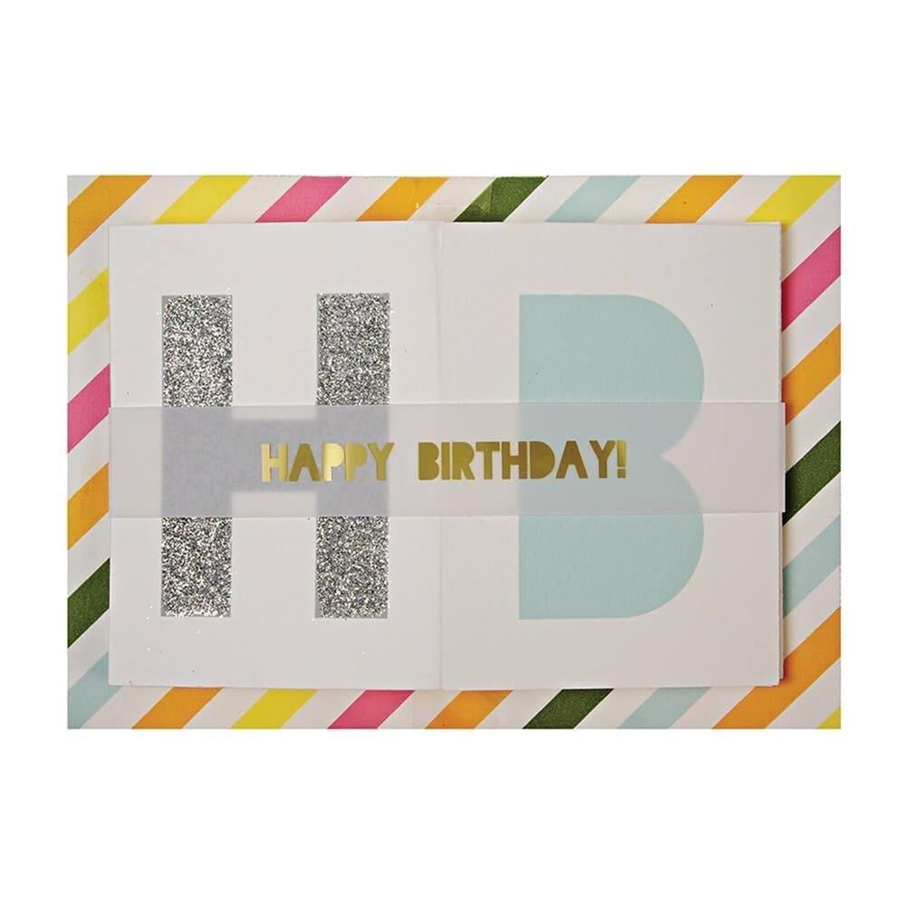Meri Meri - Happy Birthday Card - Happy Birthday Tebrik Kartı