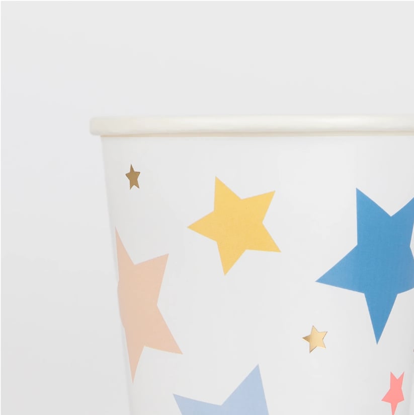 Meri Meri - Happy Birthday Stars Cups - Happy Birthday Yıldızlar Bardaklar (x8)