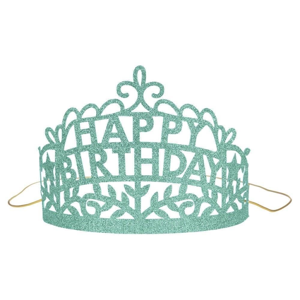 Meri Meri - Happy Birthday Tiaras - Happy Birthday Taç - 8Li