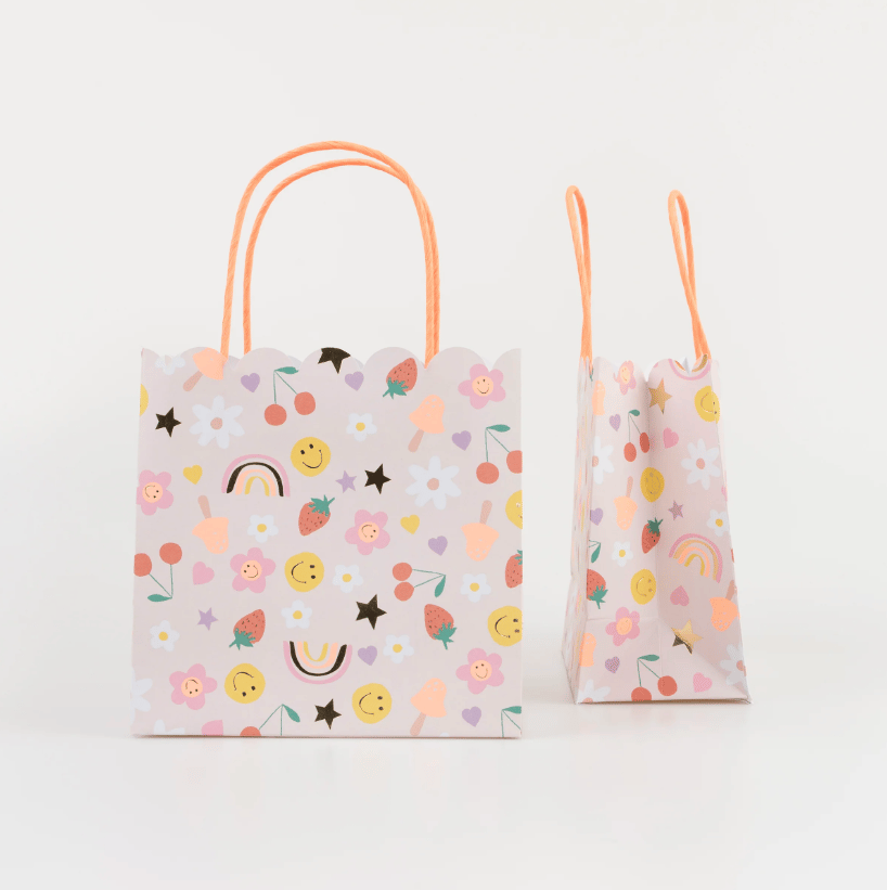 Meri Meri - Happy Face Icons Party Bags - Mutlu Yüz Semboller Parti Çantaları (x8)
