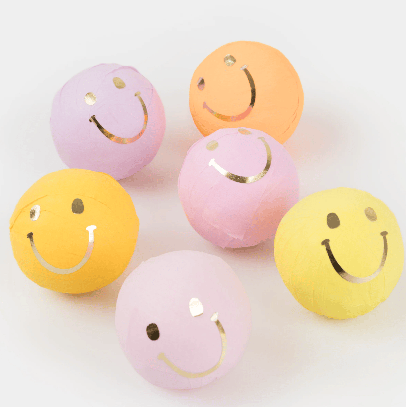 Meri Meri - Happy Face Icons Surprise Balls - Mutlu Yüzler Sürpriz Topları (x6)