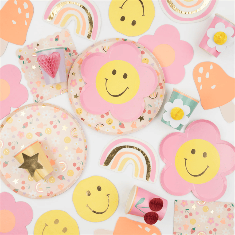 Meri Meri - Happy Icons Cups - Mutlu Yüzler Bardaklar (X8)