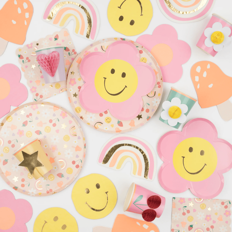 Meri Meri - Happy Icons Cups - Mutlu Yüzler Bardaklar (x8)