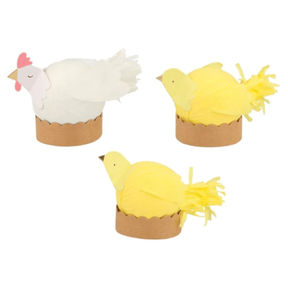 Meri Meri - Hen & Chicks Surprise Balls - Tavuk & Civcivler Sürpriz Yumurta - 3Lü