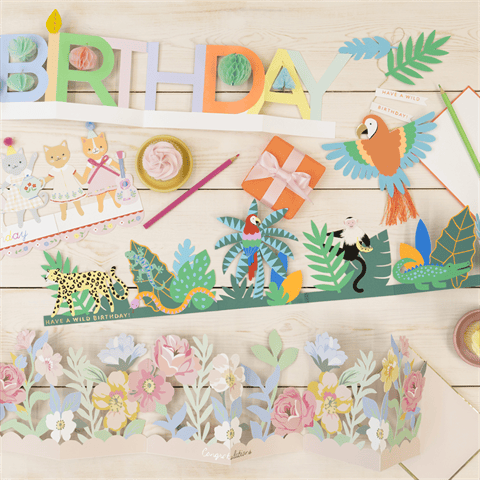 Meri Meri - Honeycomb Birthday Concertina Card - Petek Doğum Günü Tebrik Kartı