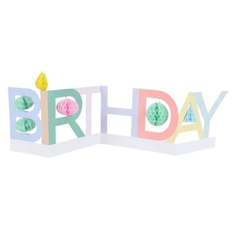 Meri Meri - Honeycomb Birthday Concertina Card - Petek Doğum Günü Tebrik Kartı