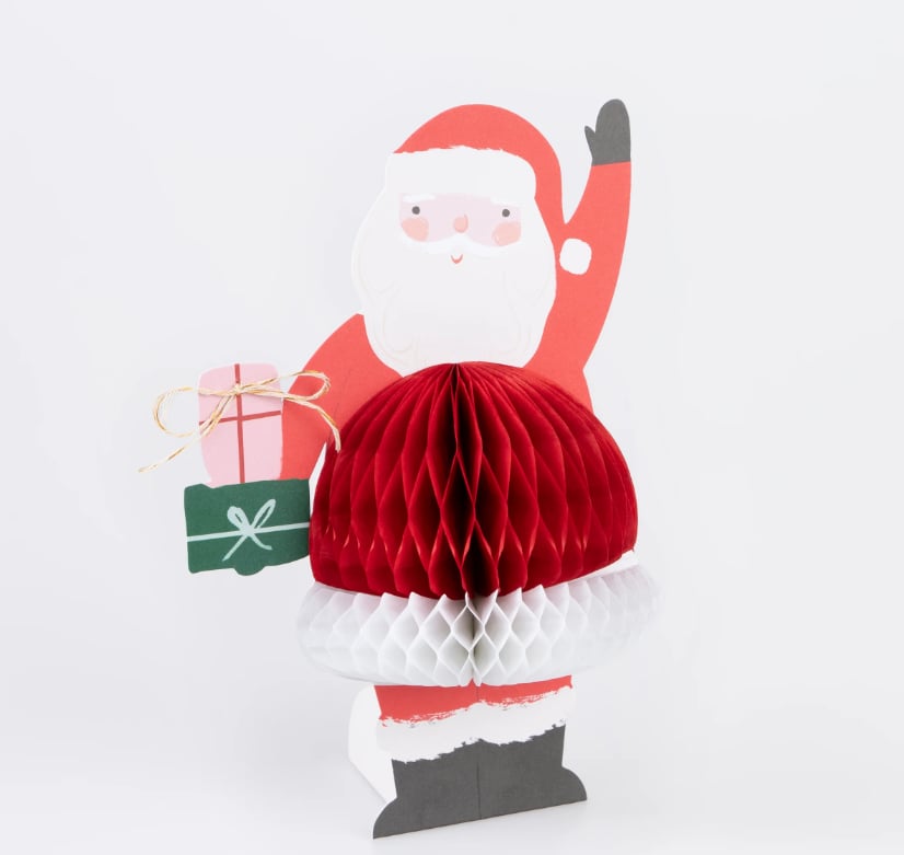 Meri Meri - Honeycomb Santa Tebrik Kartı