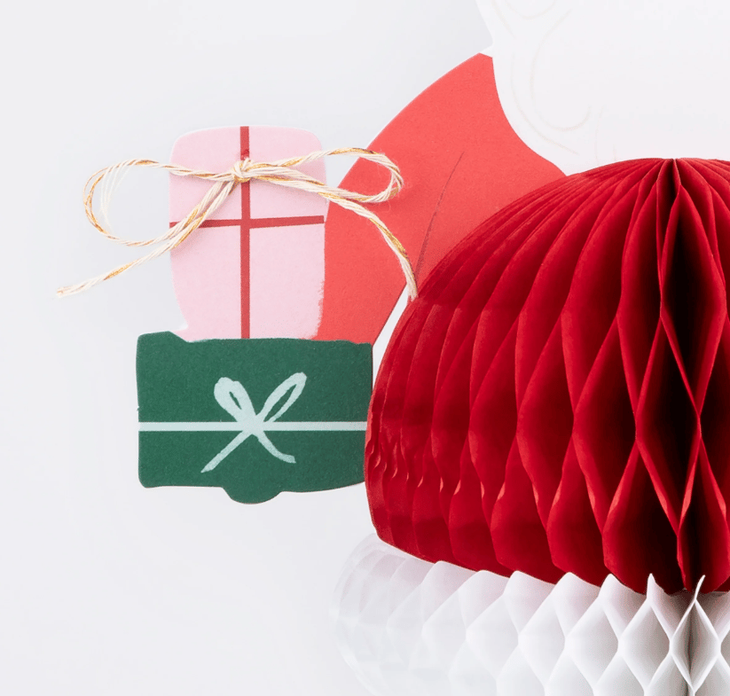 Meri Meri - Honeycomb Santa Tebrik Kartı