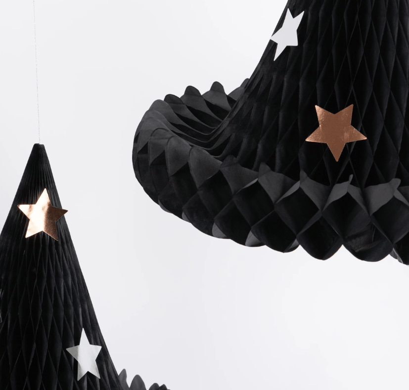 Meri Meri - Honeycomb Witch Hat Decorations - Cadı Şapkası Asılan Süsler (3Lü)