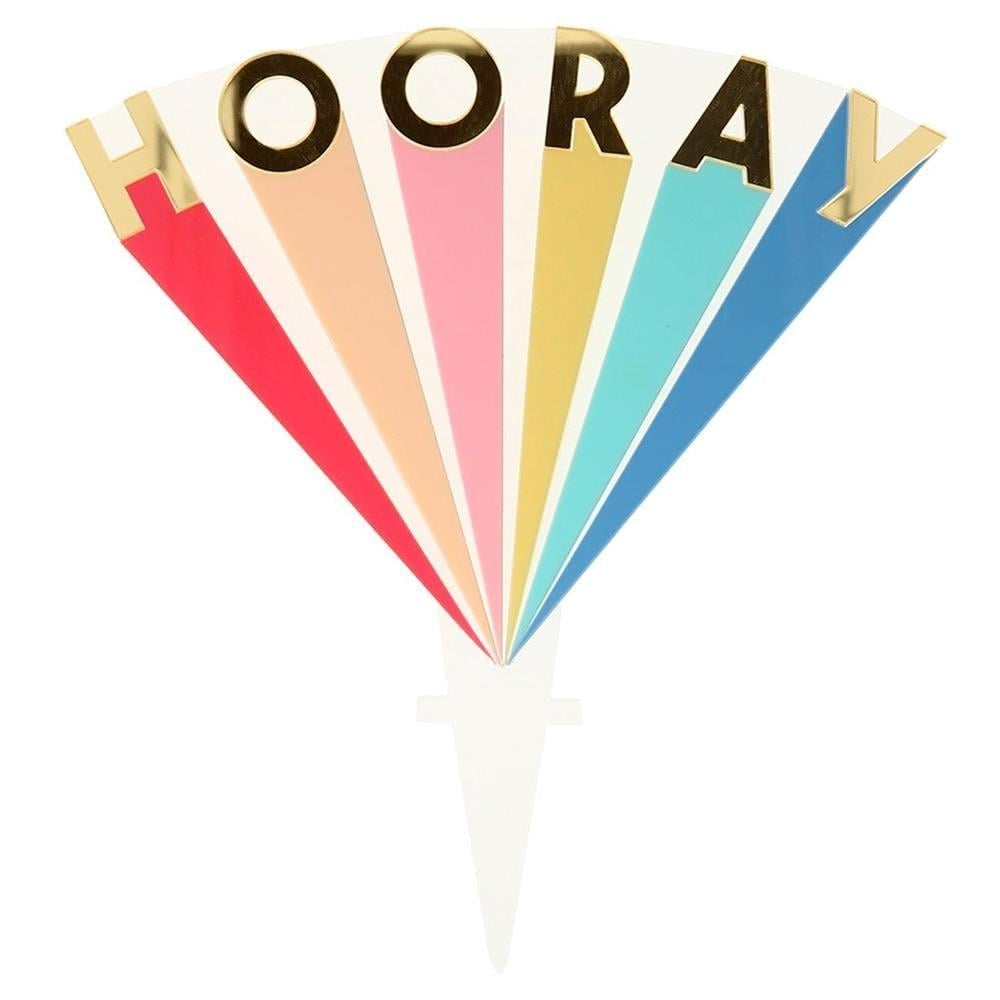 Meri Meri - Hooray Acrylic Cake Topper - HOORAY Akrilik Pasta Süsü
