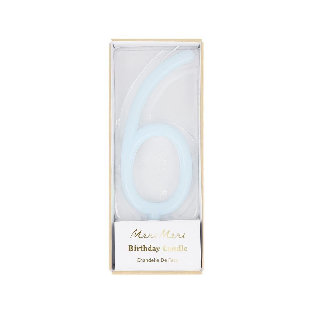 Meri Meri - İnce Rakam Mum - 6