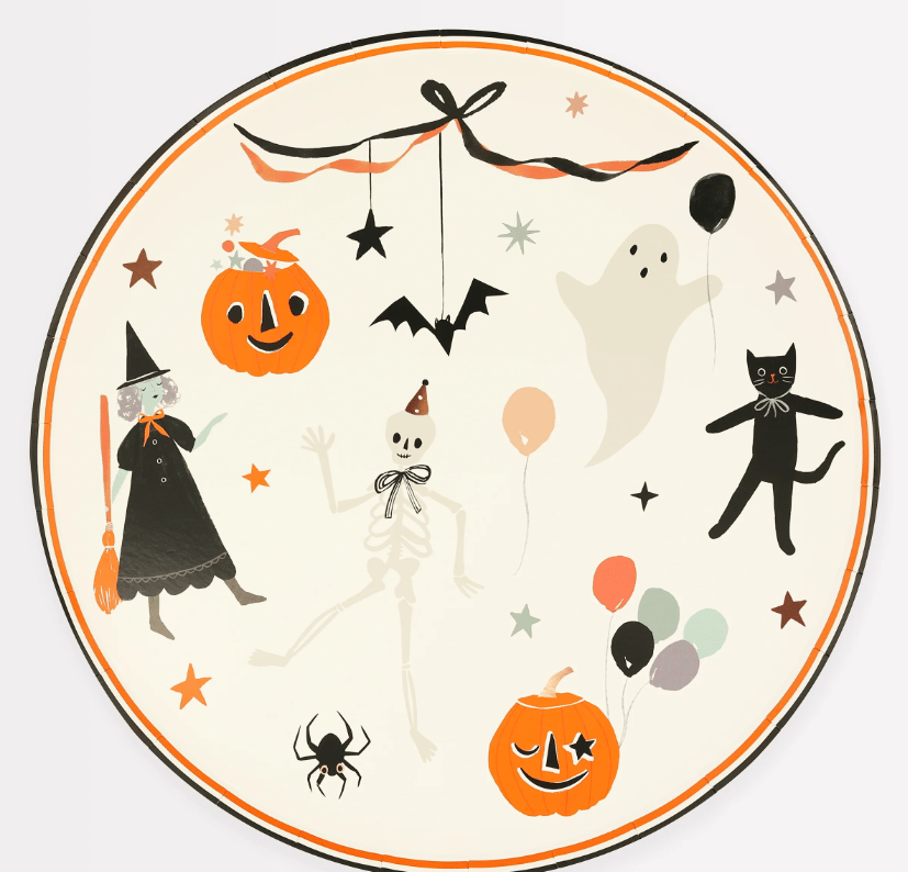 Meri Meri - Its Halloween! Dinner Plates - Cadılar Bayramı Tabak (L) (8li)