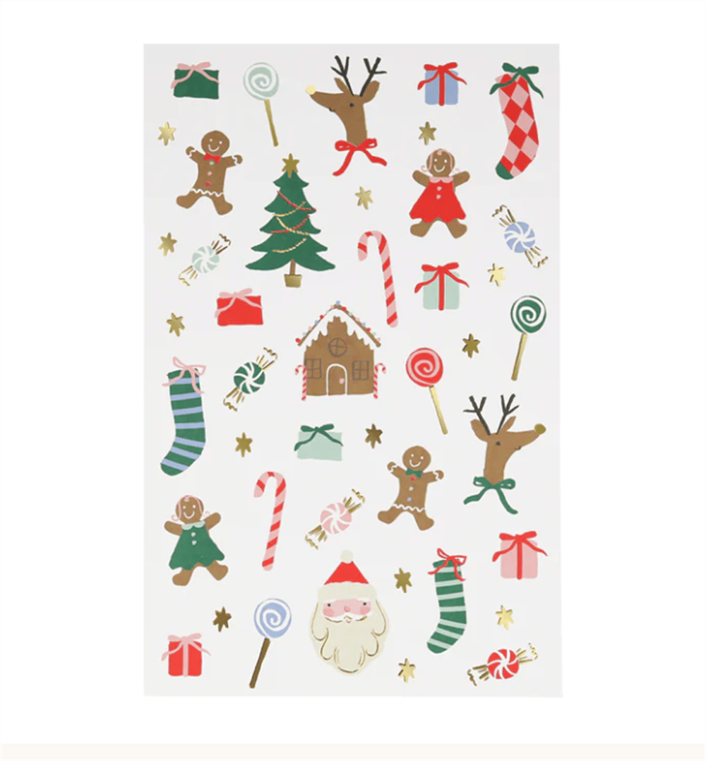 Meri Meri - Jolly Tattoo Sheet - Yeni Yıl Geçici Dövmeler (2Li)