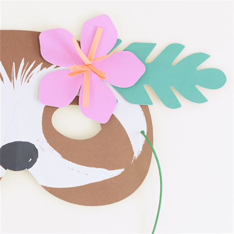 Meri Meri - Jungle Jamboree Party Masks - Jungle Jamboree Parti Maskeleri - 8 Adet
