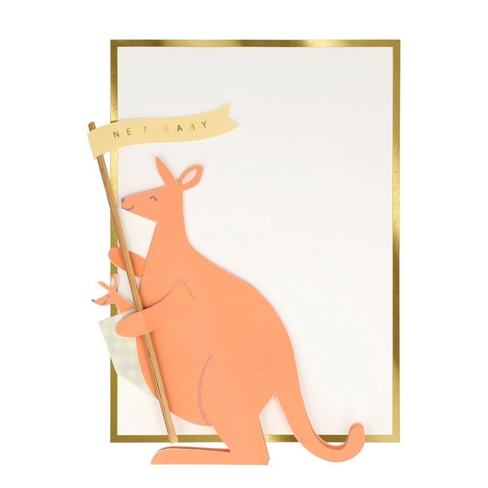 Meri Meri - Kangaroo Card - Kanguru Tebrik Kartı