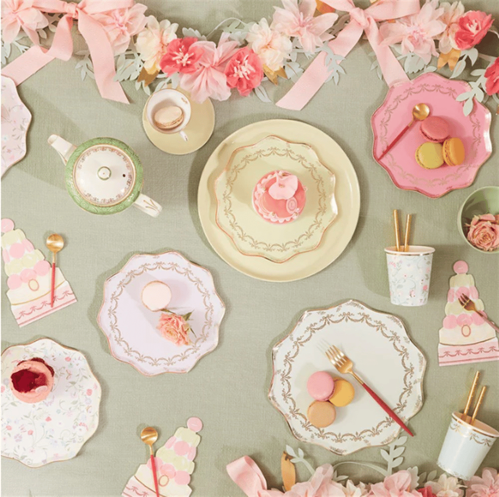 Meri Meri - Ladurée Floral Small Napkins - Ladurée Çiçekli Peçeteler - S - 16Lı