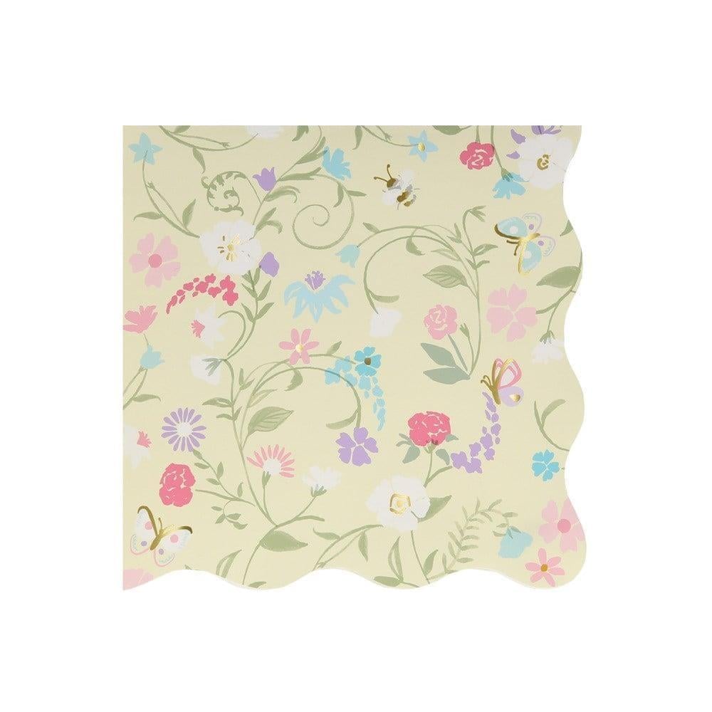 Meri Meri - Ladurée Floral Small Napkins - Ladurée Çiçekli Peçeteler - S - 16Lı