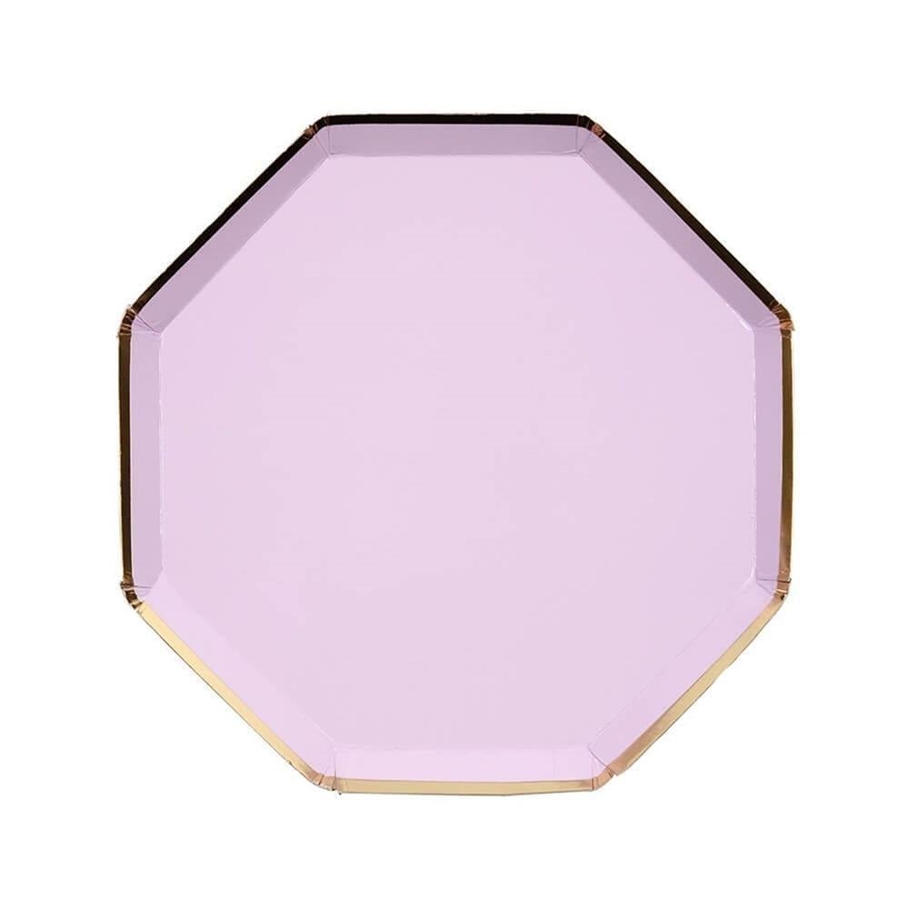 Meri Meri - Lilac Plates - Lila Tabaklar - M - 8Li