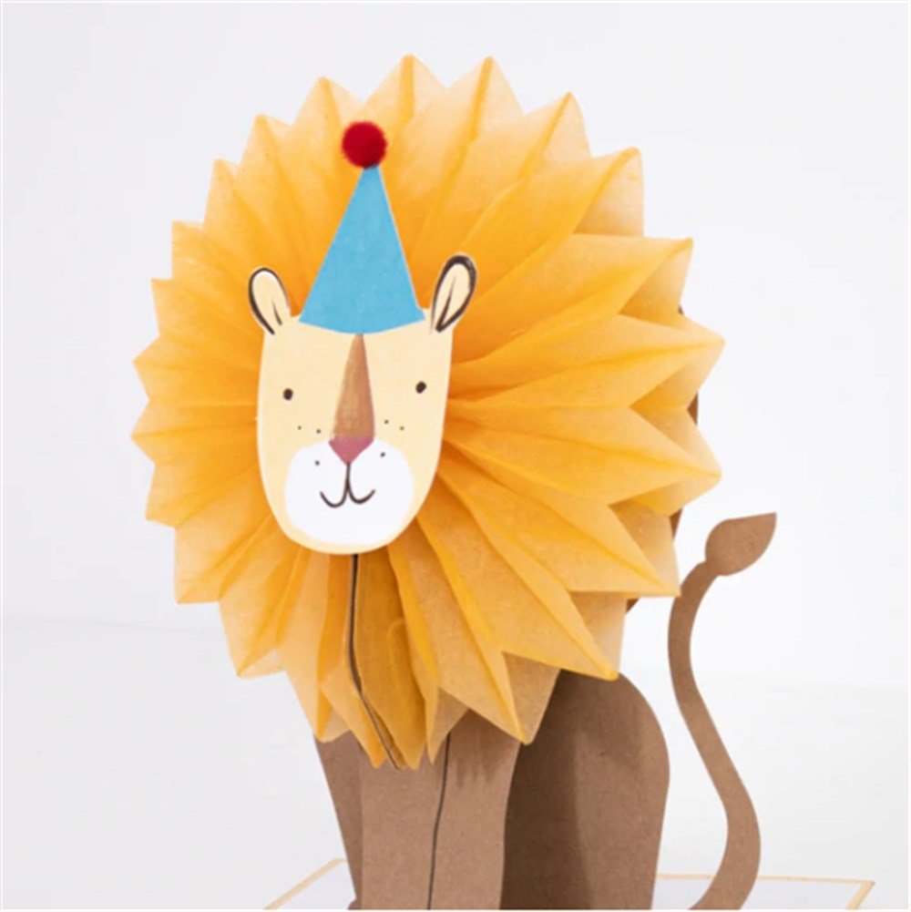 Meri Meri - Lion Card - Aslan Tebrik Kartı