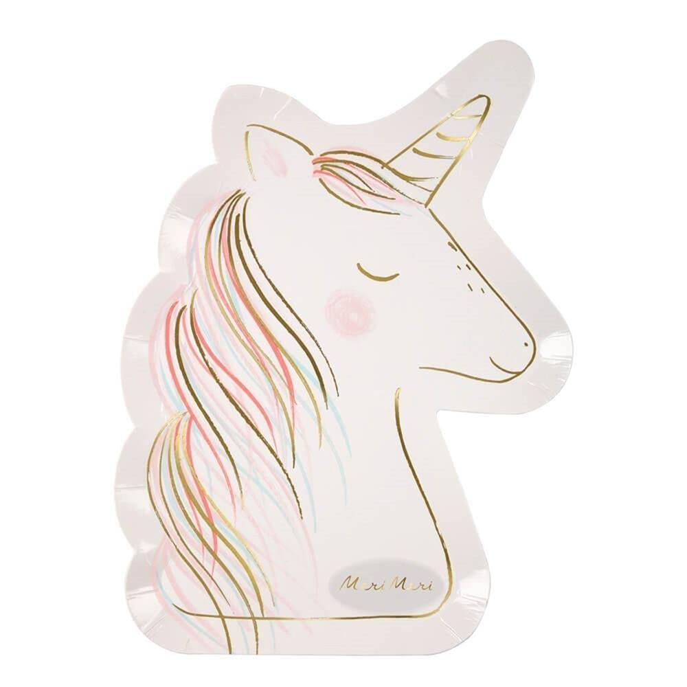 Meri Meri - Magical Unicorn Plates - Unicorn Tabak - L