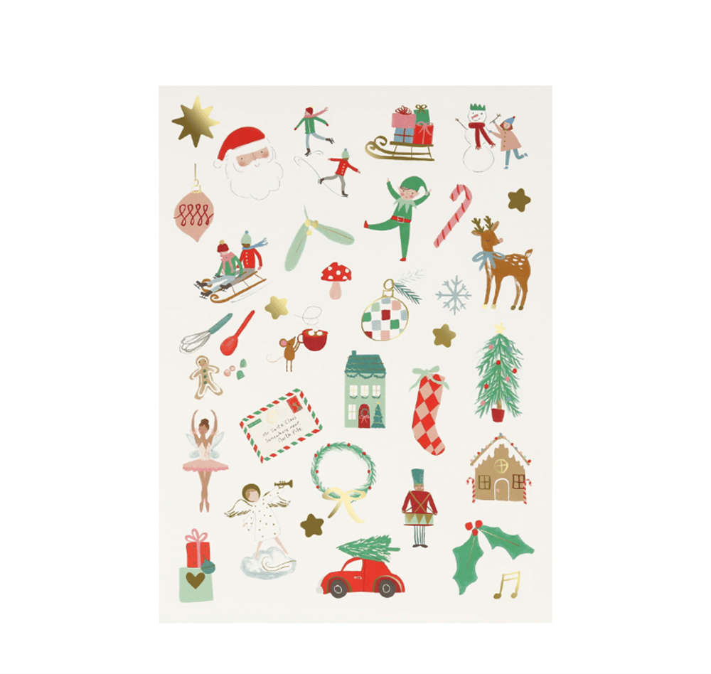 Meri Meri - Mixed Icon Christmas Stickers - Yeni Yıl Karışık Çıkartmalar