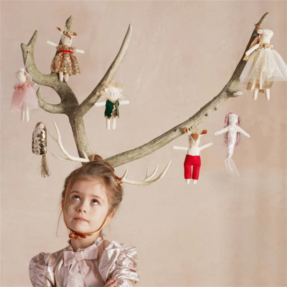 Meri Meri - Mrs Reindeer Tree Decorations - Bayan Ren Geyiği Ağaç Süsü