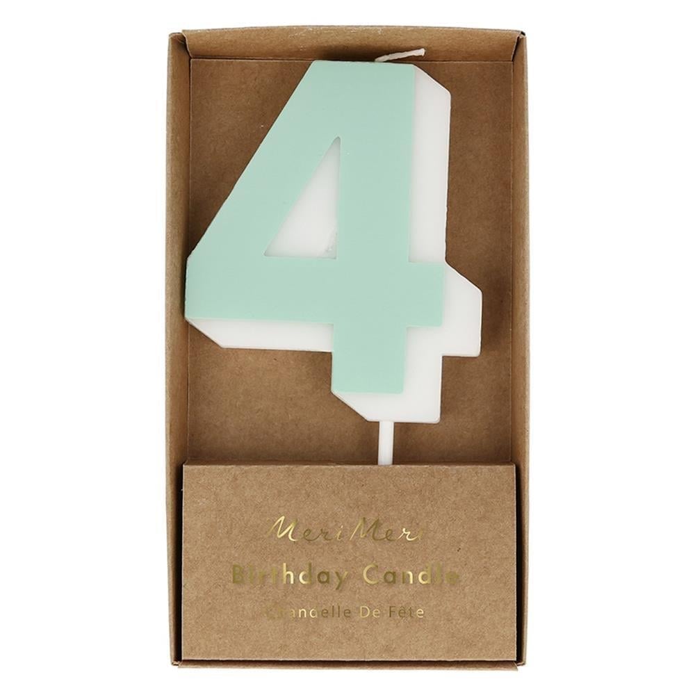 Meri Meri - Number Candle 4 - 4 Rakam Mum