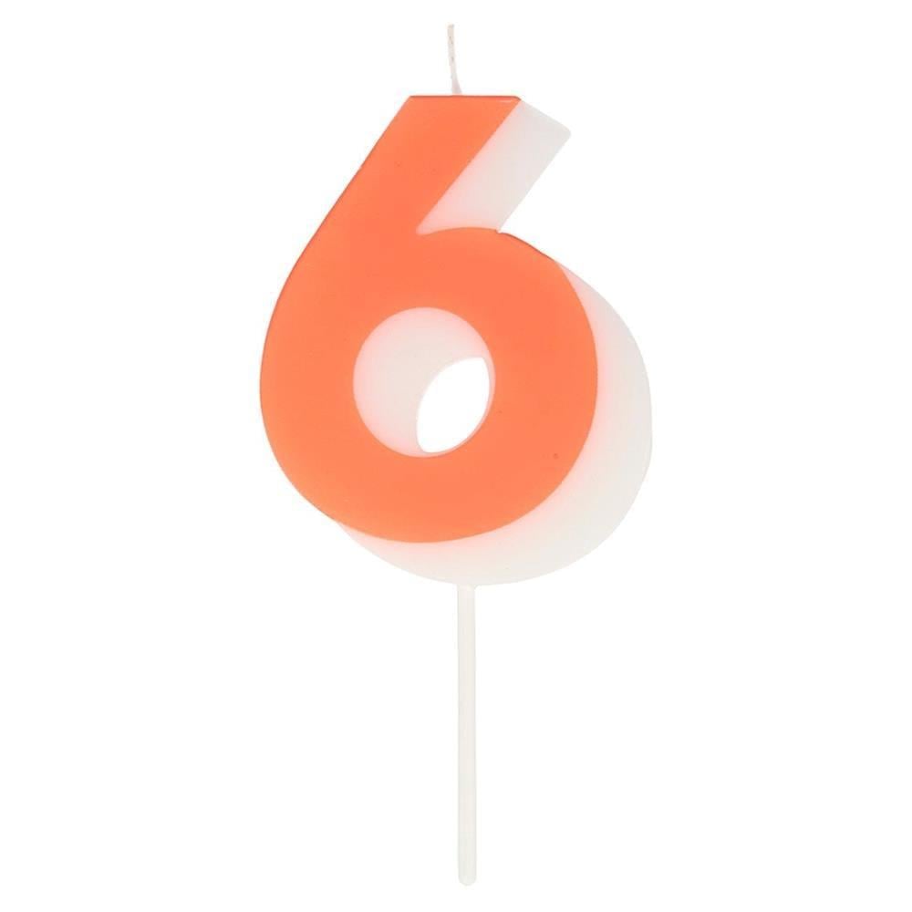 Meri Meri - Number Candle 6 - 6 Rakam Mum