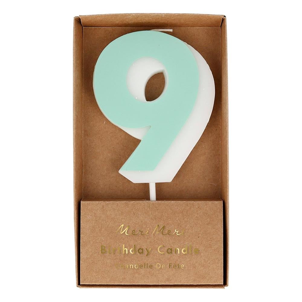 Meri Meri - Number Candle 9 - 9 Rakam Mum
