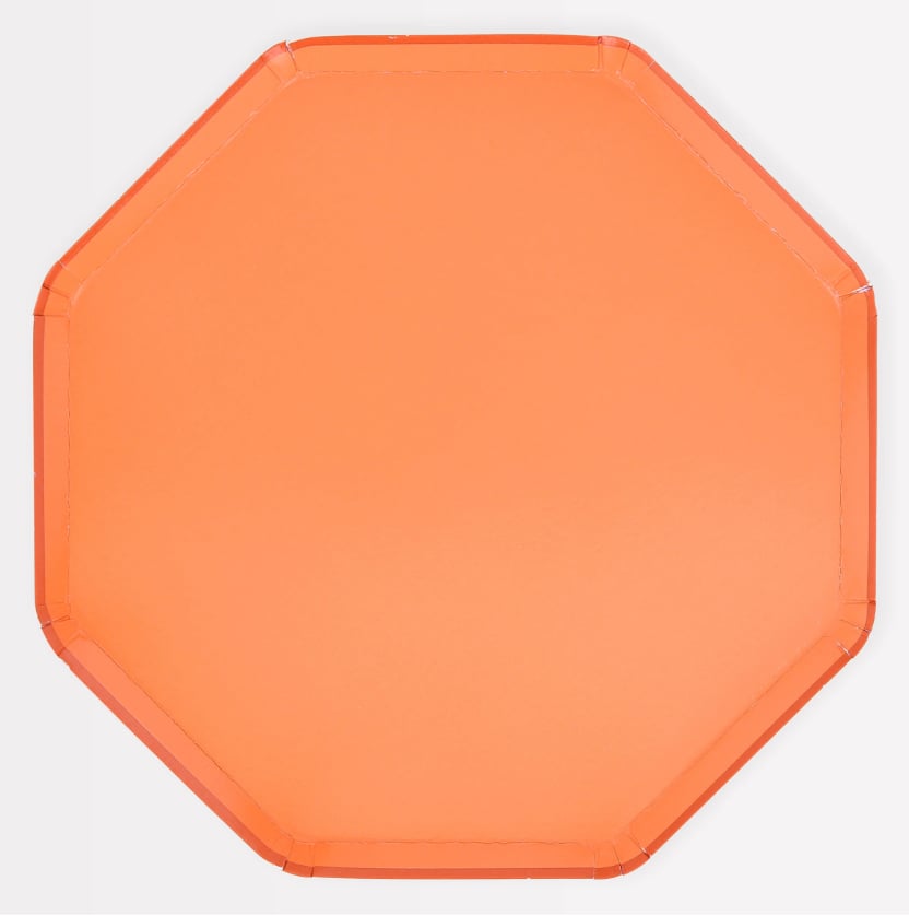 Meri Meri - Papaya Dinner Plates - Papaya Rengi Tabaklar (L) (x8)
