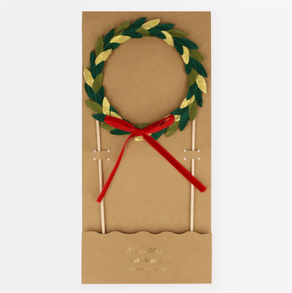 Meri Meri - Paper Wreath Cake Topper - Kağıt Çelenkli Pasta Süsü
