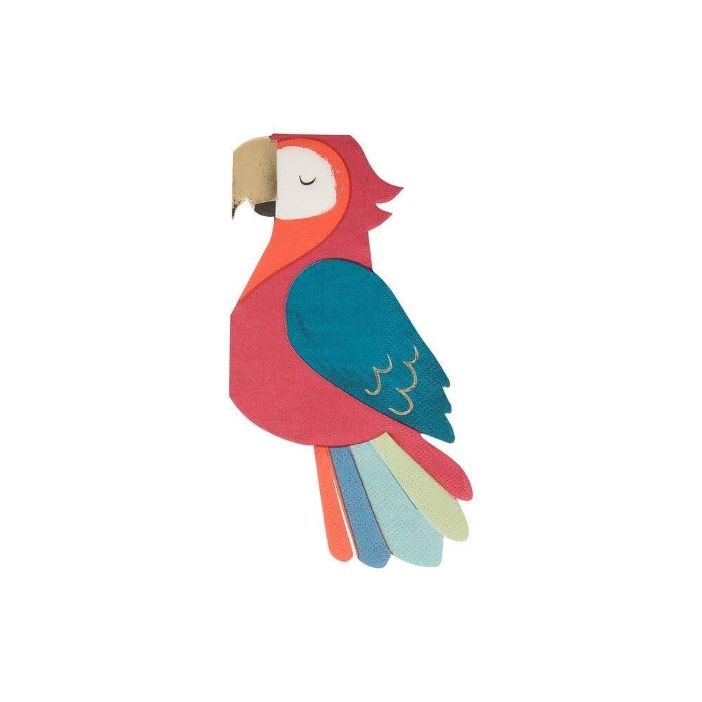 Meri Meri - Parrot Napkins - Papağan Peçeteler - 16'Lı