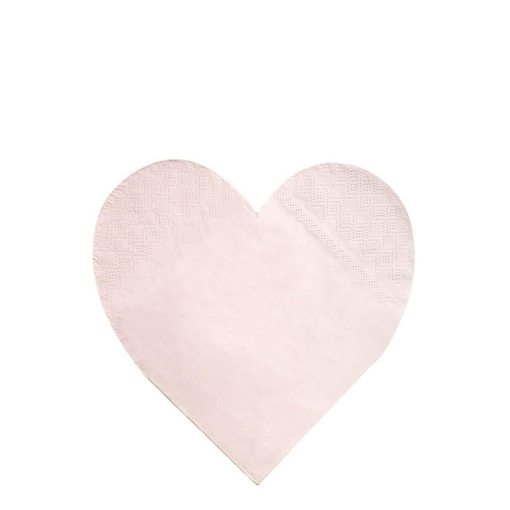 Meri Meri - Party Palette Heart Napkins - Renkli Kalp Peçeteler - L - 20Li