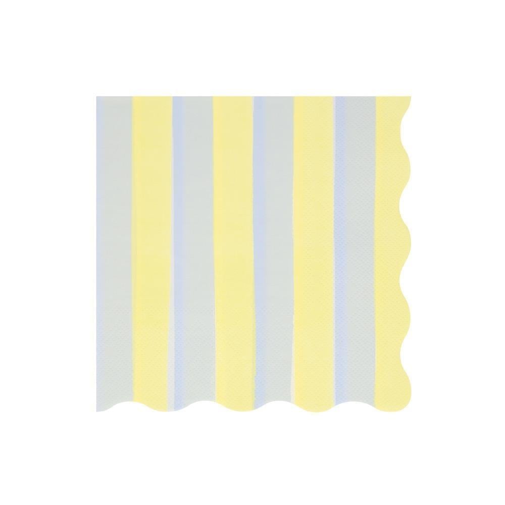 Meri Meri - Pastel Çizgili Peçeteler - L - 16 Adet