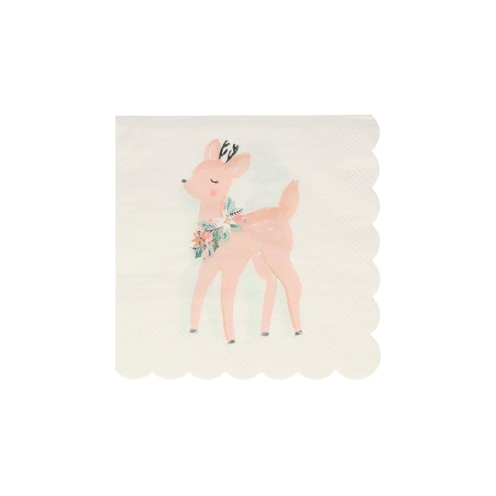 Meri Meri - Pastel Deer Napkins - Pastel Ren Geyiği Peçete