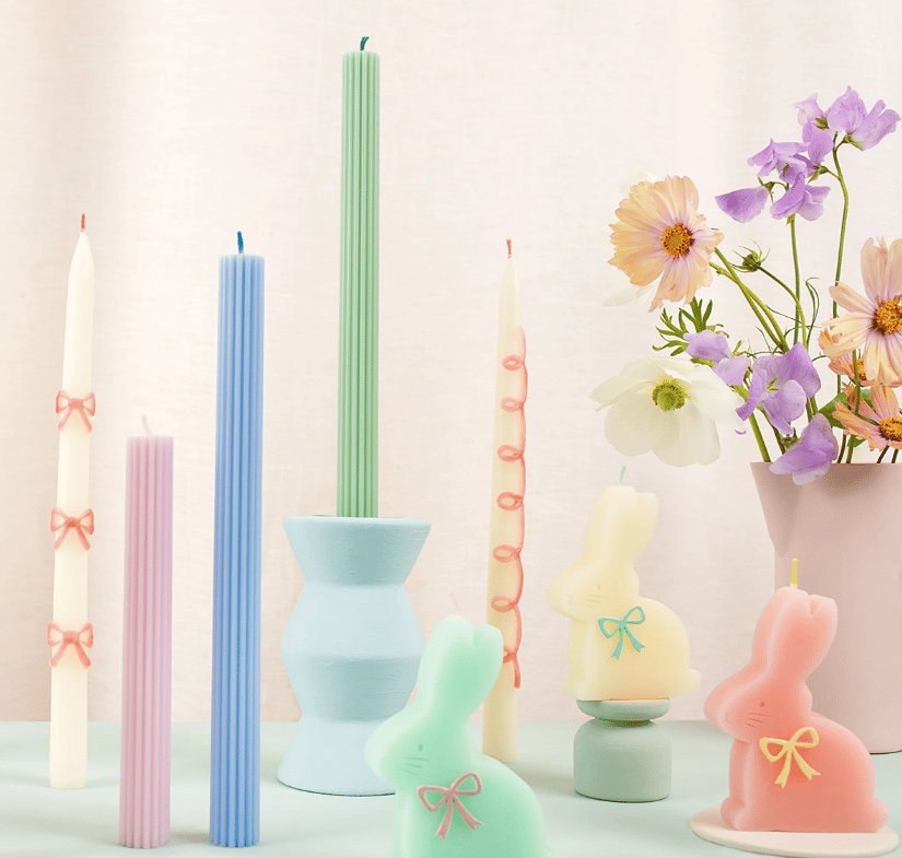Meri Meri - Pembe Fiyonk Mum - 2 Adet