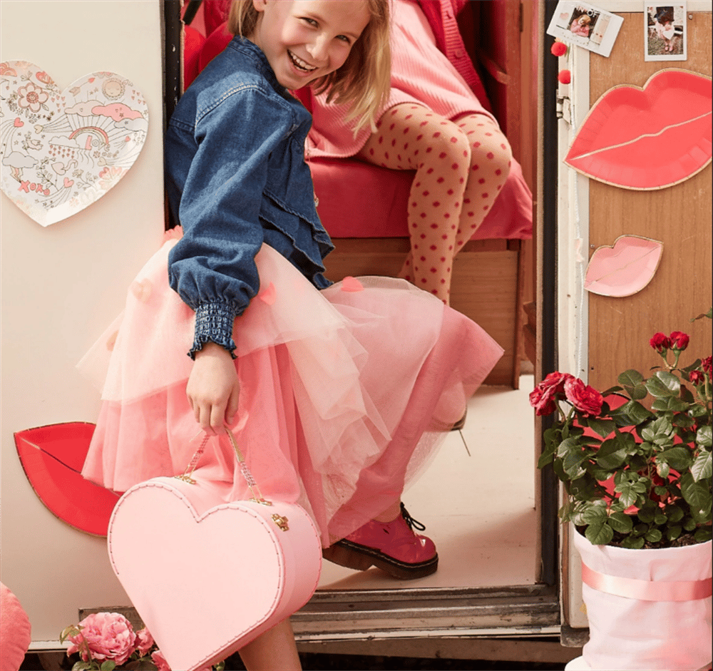 Meri Meri - Pembe Kalp Bavul - 2 Adet