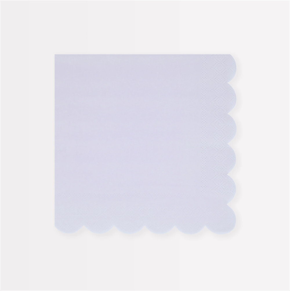 Meri Meri - Periwinkle Large Napkins - Menekşe Rengi Peçeteler (L) (X16)