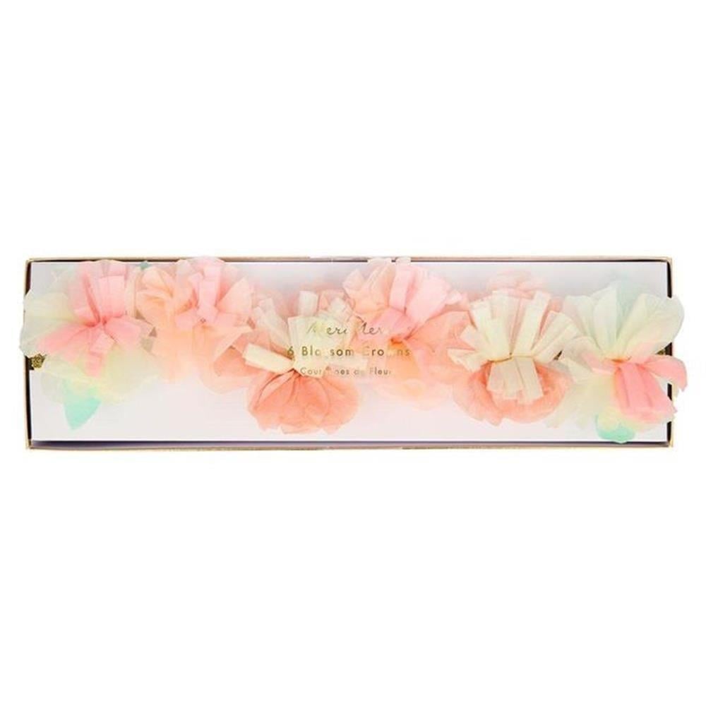 Meri Meri - Pink Blossom Crowns - Pembe Çiçekli Taçlar