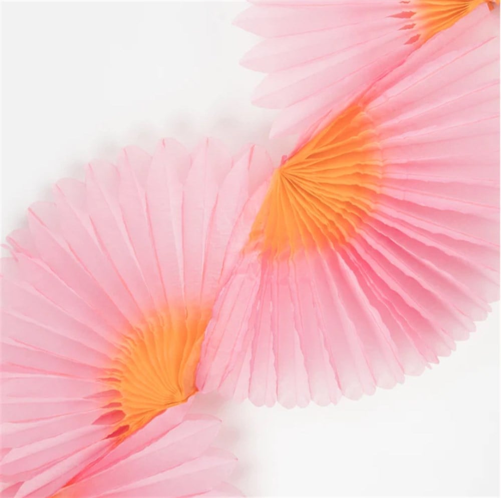 Meri Meri - Pink Honeycomb Fan Garland - Pembe Petekli Yelpaze Asılan Süs