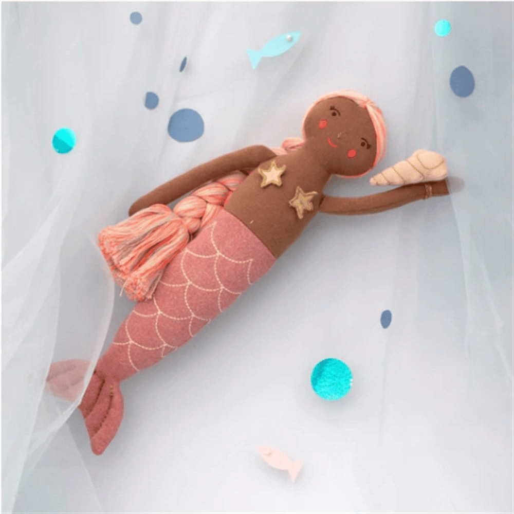 Meri Meri - Pink Knitted Mermaid - Jade Pembe Deniz Kızı